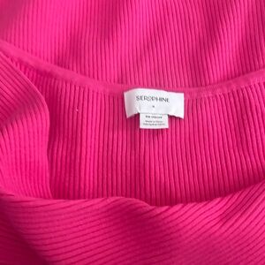 Seraphine Fuchsia Ribbed Knit Top